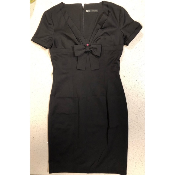 Dsquared2 Black Bow Fitted Sheath Dress SZ 44 8 6 - Picture 8 of 9